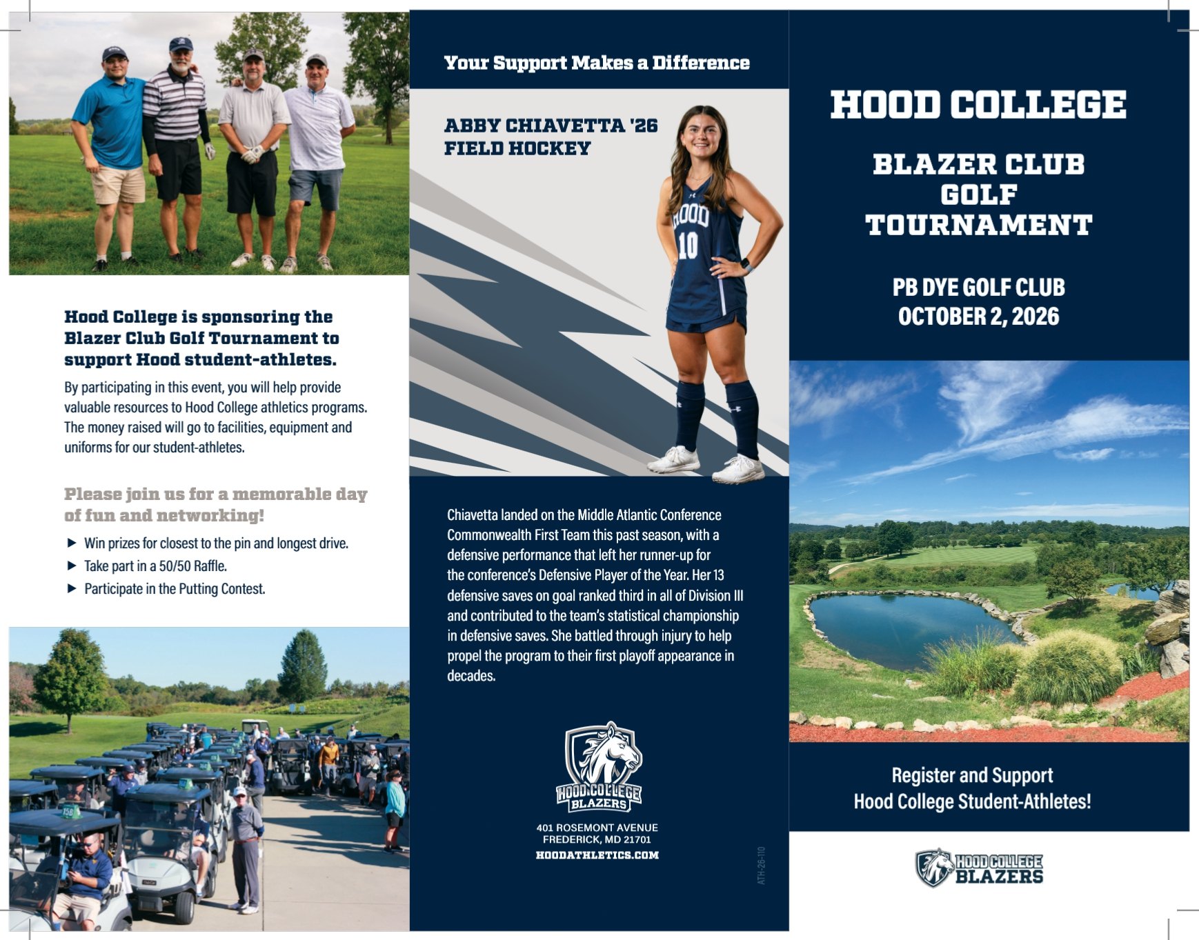 Hood College Blazer Club Tournament, PB Dye Golf Club, Oct 2nd 2026