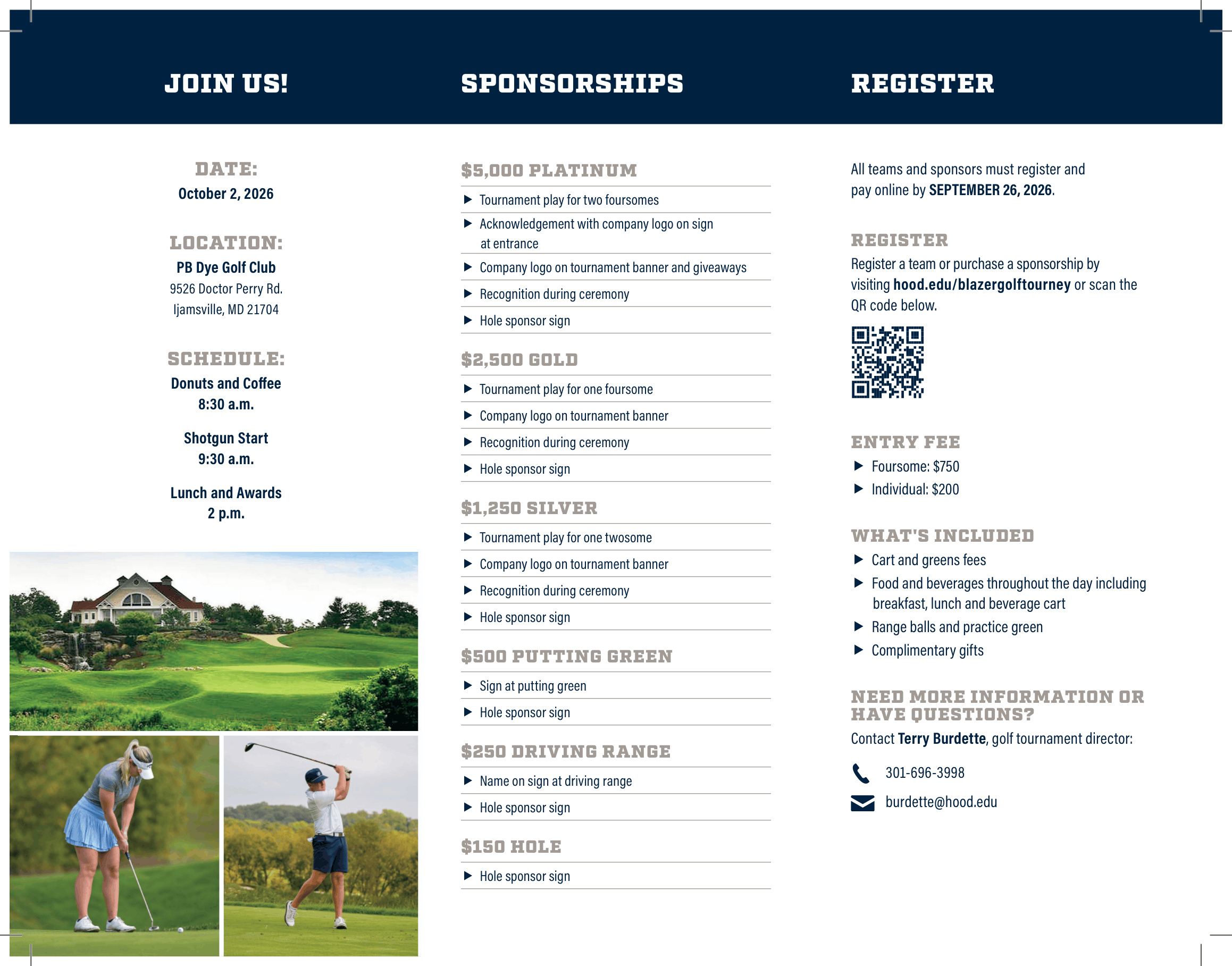 Blazer Club Golf Tournament Details, Register by Sept 26th 2026